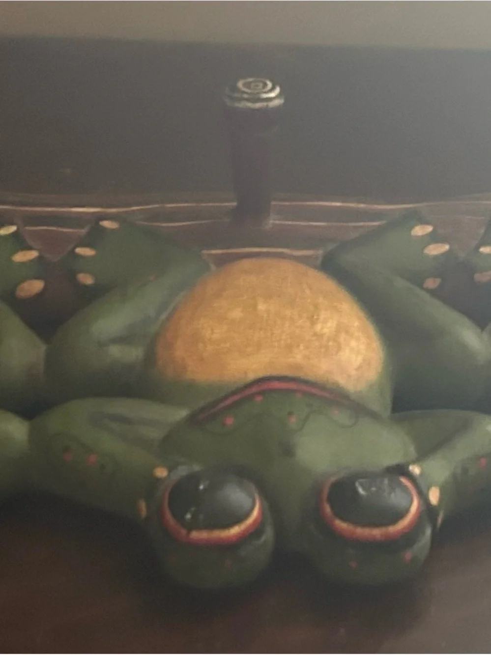 Source Unknown Green Frog Trio Wall Shelf Decor